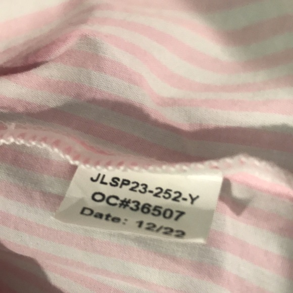 James & Lottie Smocked Dress Girls Size 6 Pink Stripe Summer Spring Party Beach - Picture 6 of 6